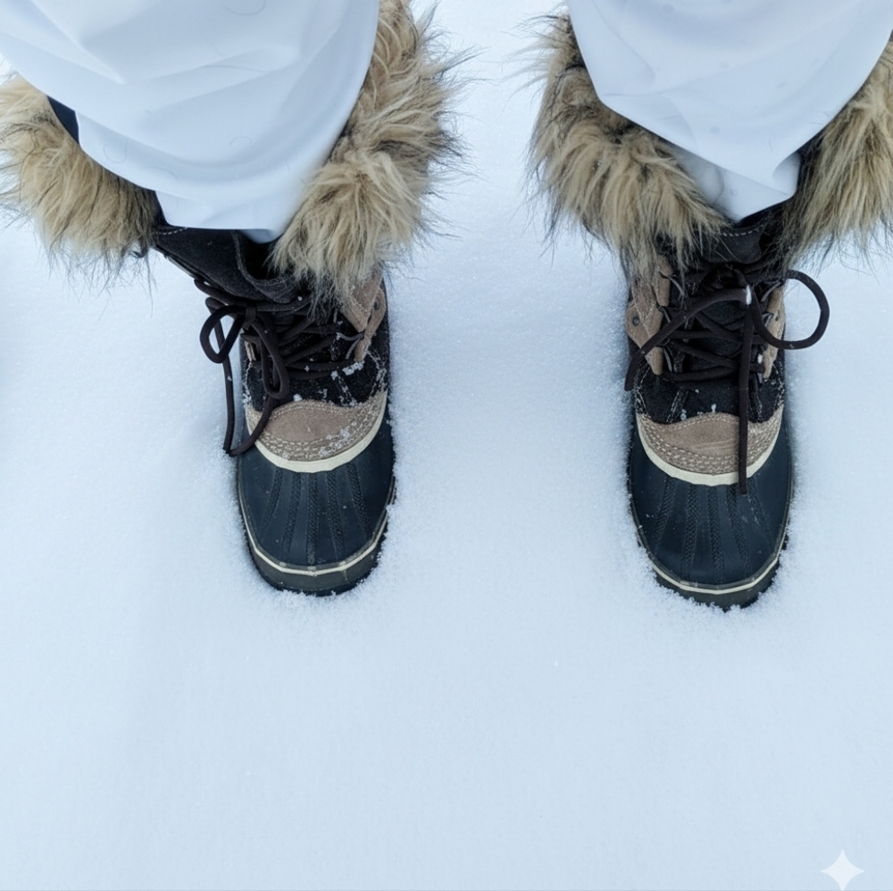 Faux Fur Trim Winter Boots - Picture 2 of 12